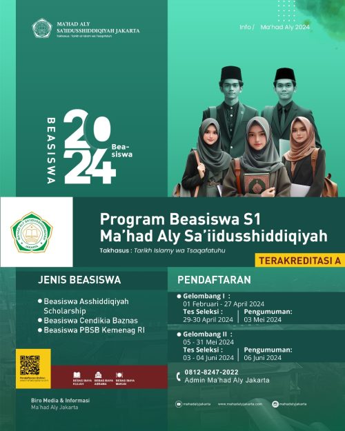 Raih Beasiswa S1 Ma’had Aly Sa’iidusshiddiqiyah Jakarta